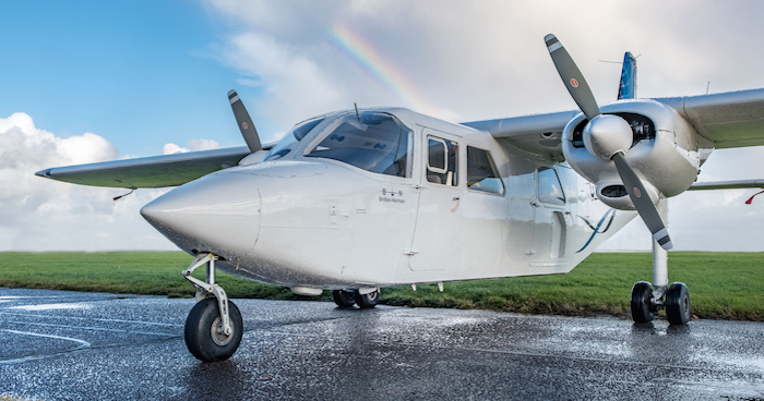 Book a Britten Norman Islander to fly from St. Maarten to Saba