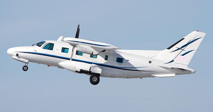 Book a Mitsubishi MU 2 to fly from Miami to St. Barth