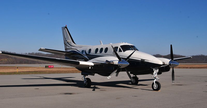 Book a Beechcraft King Air 90 to fly from St. Thomas to Tortola (Beef Island)